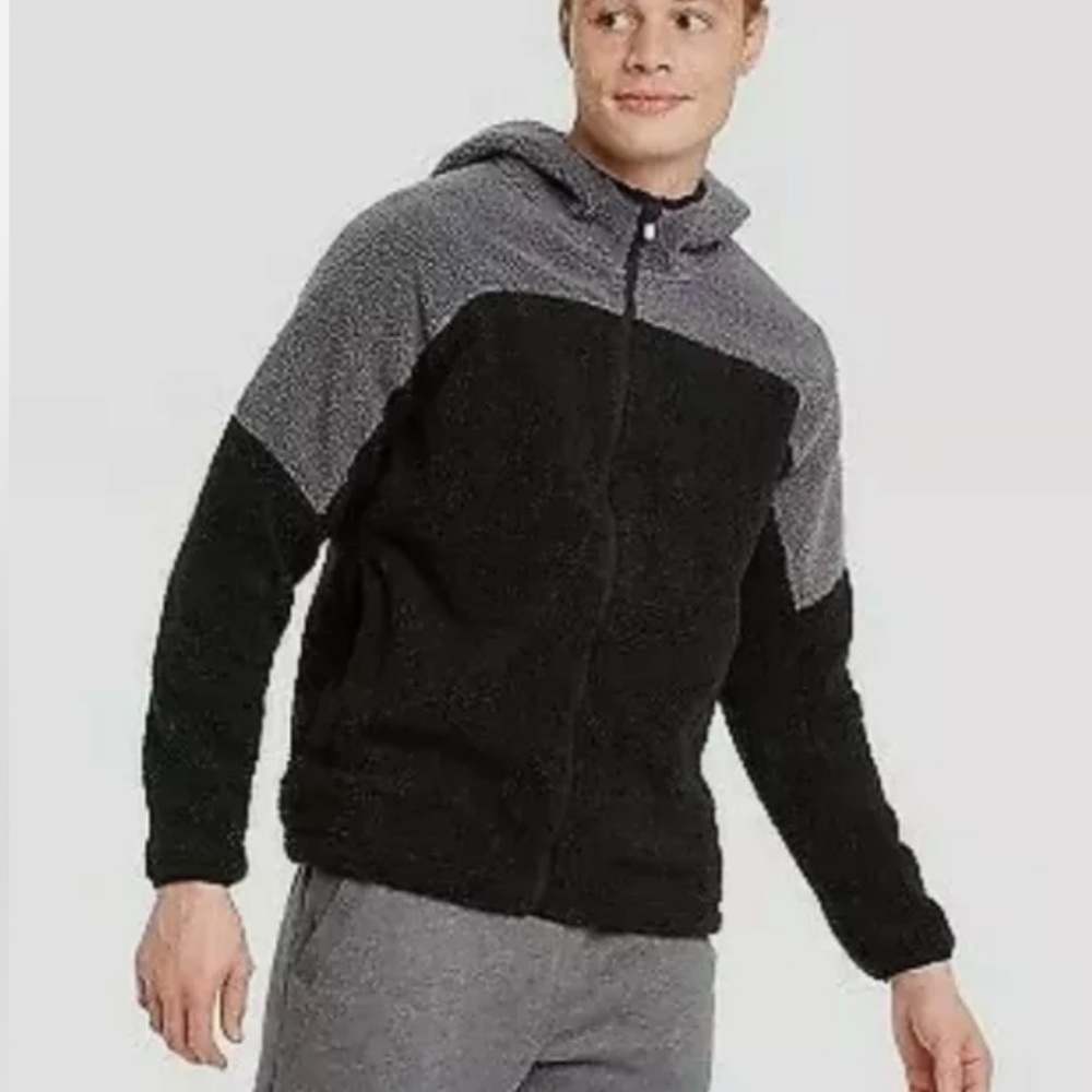 All In Motion Sherpa Full Zip Up Hoodie Bl… - Picture 1 of 2